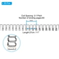 thumbnail image 2 of 10mm (3/8") Double Loop Wire Binding Combs, 20 Pcs Metal Twin Loop Binding Coils 60 Sheet Capacity 3:1 Pitch 32 Ring Binding Spines, Black, 2 of 6
