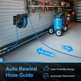 thumbnail image 5 of Relhost Retractable Air Hose Reel, 50 ft x 3/8 in Hybrid Air Hose Max 300PSI, Heavy Duty Air Compressor Hose Reel with Auto Rewind, Ceiling/Wall Mount for Garage, Workshop, Home Studio, 5 of 8