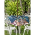 thumbnail image 3 of Outdoor Tablecloth with Umbrella Hole for Patio/Picnic/Party/Camping, Turtle Coastal Waterproof Table Cloth Round Cover Washable, Nautical Ocean Summer Beach Coral Octopus (Dia 54"), 3 of 8