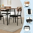 thumbnail image 7 of Luku Dining Table Set for 2 with Storage Rack, Small Kitchen Table & Upholstered Chairs, 7 of 7