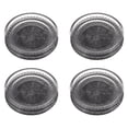 thumbnail image 1 of Uxcell 4pcs Round Rubber Furniture Caster Cups with Felt Pad, Transparent (Fit for 1.4 - 2.2 Inch), 1 of 5