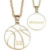 Personalized Planet 14kt Gold-Plated Basketball Necklace