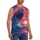 thumbnail image 2 of Fotbe Hawaiian Island Beach Shark Men's Camiseta sin Mangas Estampada para Hombres, Playera Casual para Gimnasio, Entrenamiento, Playa-X-Large, 2 of 7