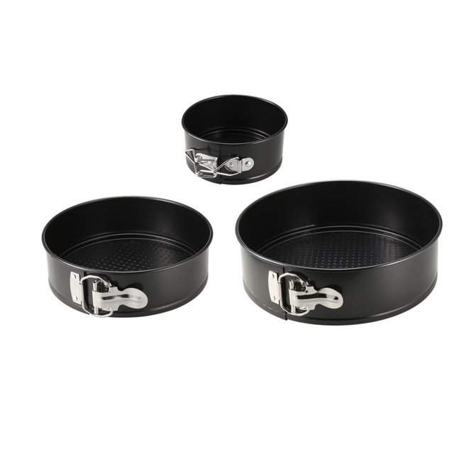 Unique Bargains Springform Pan Set, Carbon Steel Non-Stick 4-inch 7-inch 9-inch Leakproof Round Cheesecake Cake Pan