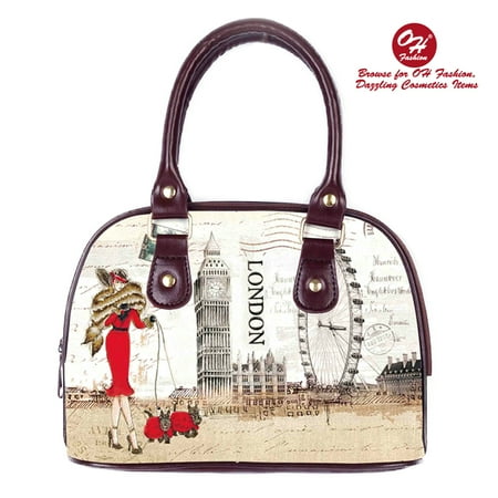 Clutch Purse Handbag Bag - OH Fashion Women Handbag Shoulder Bag Fascinating London PU Leather Handbag Shoulder Bag Tote Purse Clutch Fashion Girls Design My OH Fashion Adventures