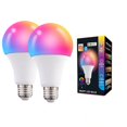 thumbnail image 1 of Dimmable Smart Light Bulb for General Illumination, Color Changing WiFi Bulb with Lighting Automation for Kitchen and Living Room, 2-Pack E27 Base 800 Lumens, 1 of 8