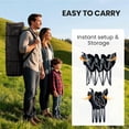 thumbnail image 2 of Slsy 3 Person Camping Chair, Oversized Folding Triple Chair with Cup Holders & Side Pocket, 990 LBS Heavy-Duty Portable Outdoor Chair for Camping, Picnic, Lawn, 2 of 9