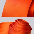 thumbnail image 6 of HISDERN Orange Ties for Men Business Tie and Pocket Square Set Classic Satin Mens Wedding Necktie,Orange, 6 of 8