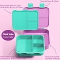 thumbnail image 4 of Bento Lunch Box 3-Compartment 32OZ Snack Lunch Container, Lunch Bag, 12OZ Insulated Food Jar & Ice Pack Set for School, Work, Travel, or Picnic (Fairy Unicorn), 4 of 9