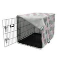 thumbnail image 3 of Geometric Dog Crate Cover, Horizontal and Vertical Stripes with Rectangles Vaporwave Colors, Easy to Use Pet Kennel Cover Small Dogs Puppies Kittens, 7 Sizes, Pale Pink Pale Blue, by Ambesonne, 3 of 6