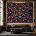 thumbnail image 6 of Floral Garden Mandala with Fills Characterized Stained Glass, Mystical Fantasy for Space Lovers, Galaxy Room Decor, Mother'S Day Gift, Tapestry Wall Hanging for Bedroom and Dorm, 6 of 7