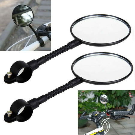 2Pack Rearview Bicycle Mirrors, Flexible Bike Mirrors Support 360°Rotation, perfect for Mountain Bike, Off-Road Bike and Fixed Gear Bike with The Handlebar 2 cm - 2.2 cm