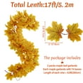 thumbnail image 6 of Huryfox 2-Pack Maple Leaves Fall Garland - 17ft Hanging Vine for Halloween, Thanksgiving, Home, Wedding, Fireplace, Party & Christmas Decor (Yellow), 6 of 6