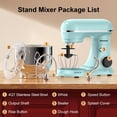 thumbnail image 6 of Honinst Stand Mixer, 4 QT 10+P Speeds with Tilt-Head Electric Mixer, 3-In-1 Kitchen Mixer with Dough Hook, Whisk, Beater, Bowl for Baking, Cake and Most Home Cooks, 6 of 8