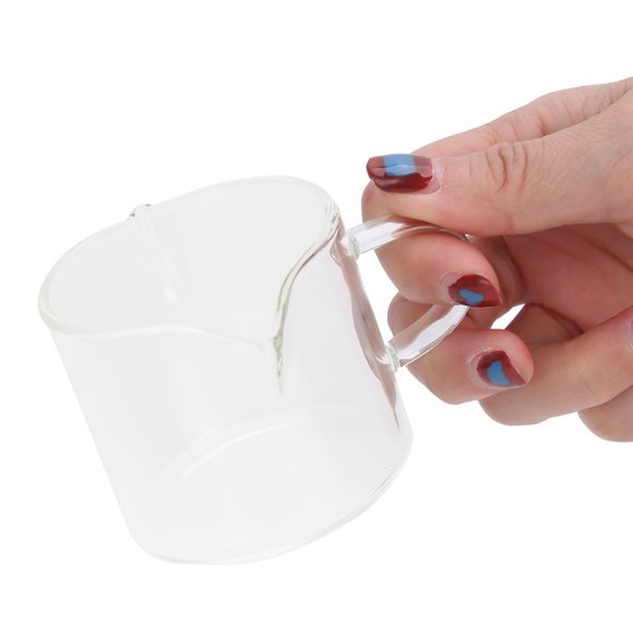 Chaleur-tasse, Verre Tasse à Mesurer Verre Transparent Exquis Durable pour Café pour Membre de la Famille