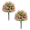 thumbnail image 1 of 2 Pack 24 Inch Artificial Boxwood Topiary Ball Trees for Indoor Outdoor Decor, 1 of 5