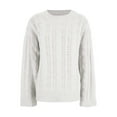 thumbnail image 7 of Women's Sweaters Women Tops Women's Autumn And Winter New Solid Color Round Neck Knitted Sweater Loose Sweater, 7 of 7