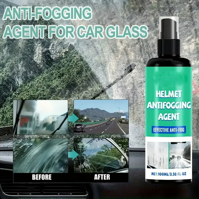 Spray para cascos de 100 ml | Limpiador de lentes antivaho y antirayaduras para cascos de moto, gafas y viseras deportivas | Desempañador para todo tipo de clima, sin dejar marcas, para lluvia y agua