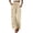 Beige, variant on Women's Cotton Linen Wide Leg Pants, Floral Cut Out Design Elastic Waist Beach Pants, Boho Summer Trousers for Vacation, Resort Wear and Casual Outfits Beige L