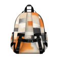thumbnail image 3 of Orange and Grey Abstract Art Artwork Backpack for School,Cute School Bag,Schoolbag with Adjustable Shoulder Straps & Padded Back,15.25"x11.5"x5.25", 3 of 6