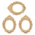 thumbnail image 4 of AURARMLET Vintage Oval Picture Frame Golden 3Pcs 2.75X2.04X0.16In, 4 of 8