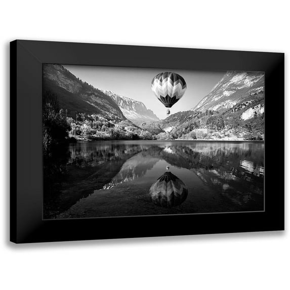 Auf Dem, Andrea 14x11 Black Modern Framed Museum Art Print Titled - La mongolfiera