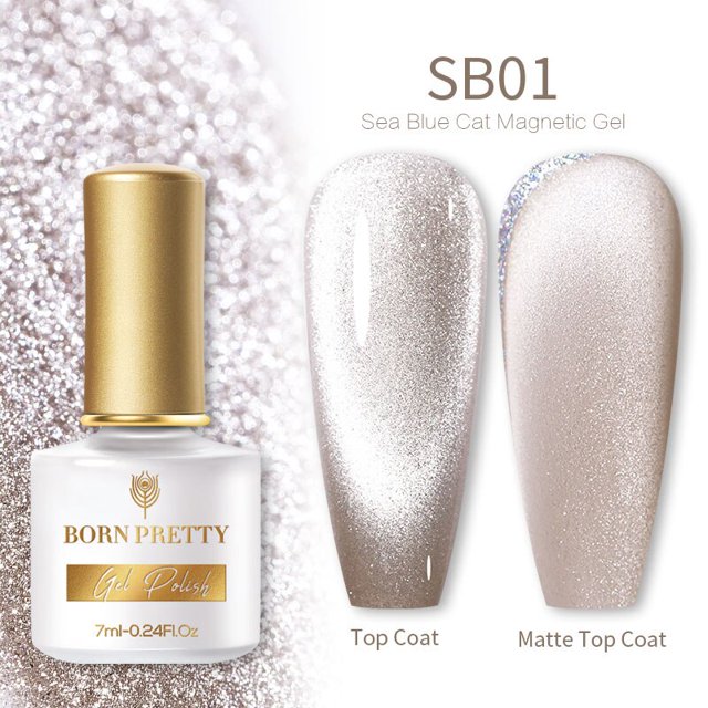 BORN PRETTY 7ml 9D Cat Magnetic Gel Holographic Laser Nail Gel Long Lasting Soak Off UV LED Nail Varnish UV Gel Need Black Base Gong Bohan LED