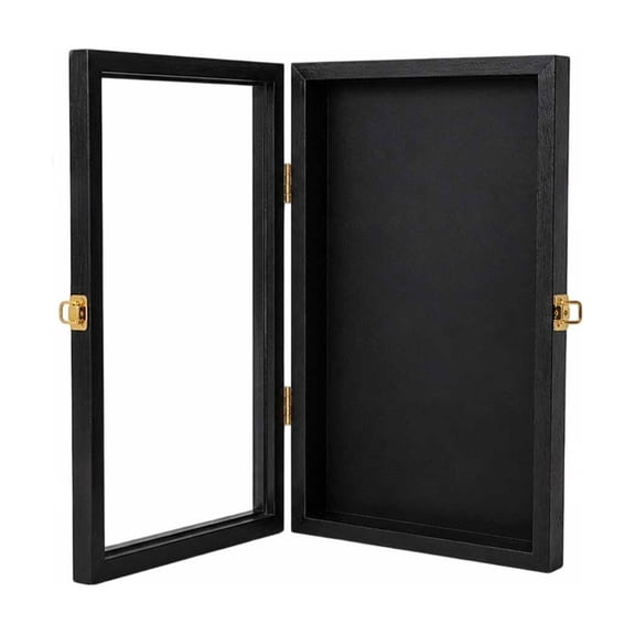 Aurorax Lockable Cap And Gown Display Case Wall Mounted Diploma Frame Shadow Box with Acrylic Door Shatterproof Memorabilia Display Case for Graduation Keepsake Home Office