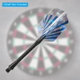 thumbnail image 4 of Uxcell Slim Dart Flights, 6 Pack PET Dart Accessories, Blue Silver Tone, 4 of 5