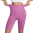 thumbnail image 4 of Only Moment Shorts for Women Trendy Nylon,Spandex Stretch Ankle Sweatpants for Golf, Athletic, Lounge, Travel, Work Yoga Shorts for Wowomen Pink,3XL, 4 of 4