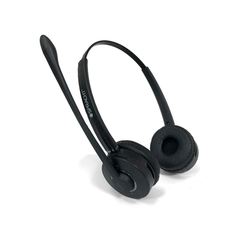ZuM Maestro Bluetooth Wireless Headset with Base Station Dual Ear version for full Stereo effect. Noise Canceling Mic