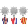 thumbnail image 3 of 3pcs Alloy Memorial Brooch Medals for Soldier Gatherings, School Competitions, and Event Party Favors Random Styles, 3 of 5