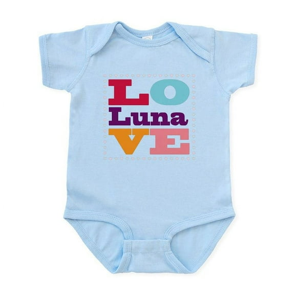 CafePress - I Love Luna Infant Bodysuit - Baby Light Bodysuit, Size Newborn - 24 Months