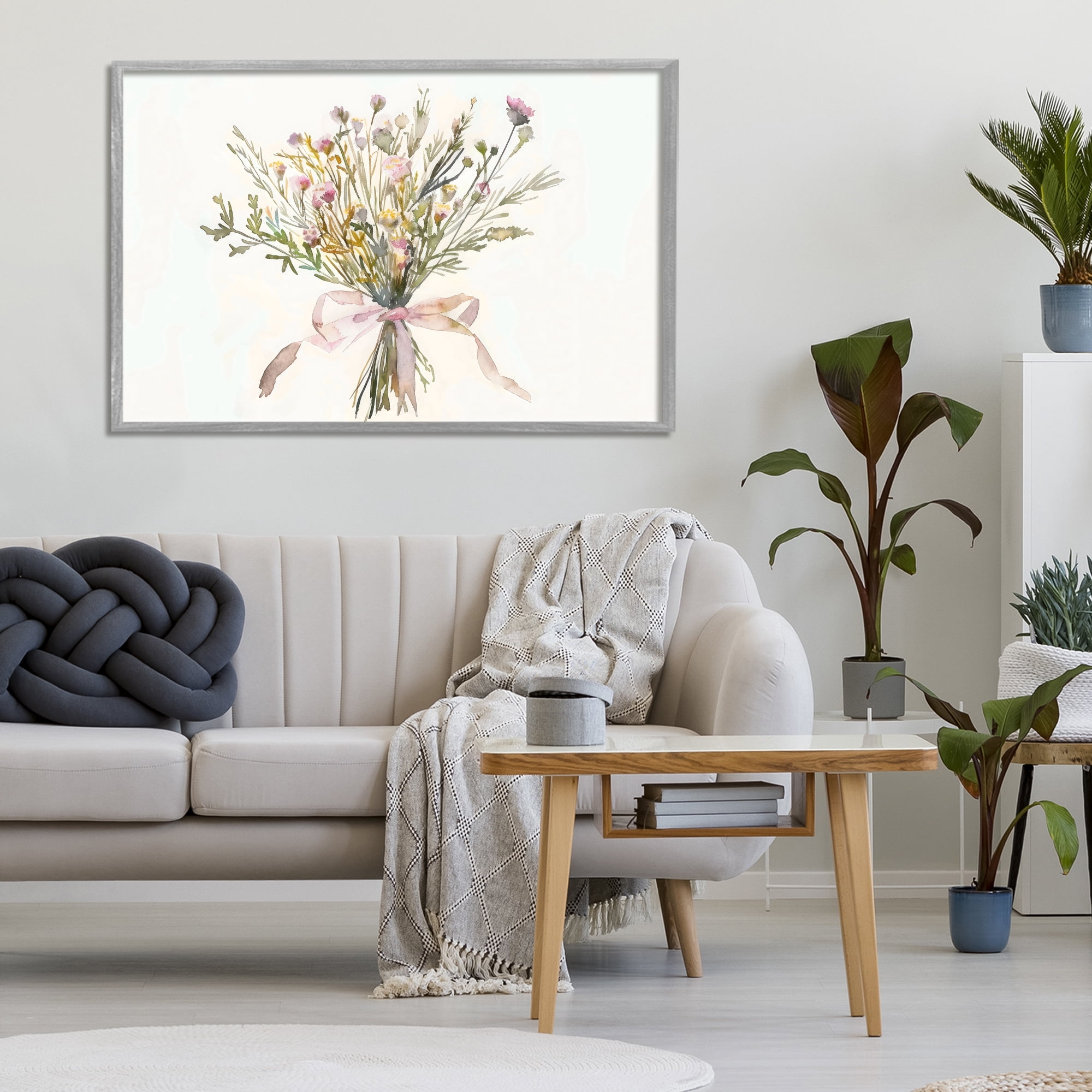 Stupell Industries Bouquet of Spring Wildflowers Gray Framed Giclee Art, design by Creative Studio
