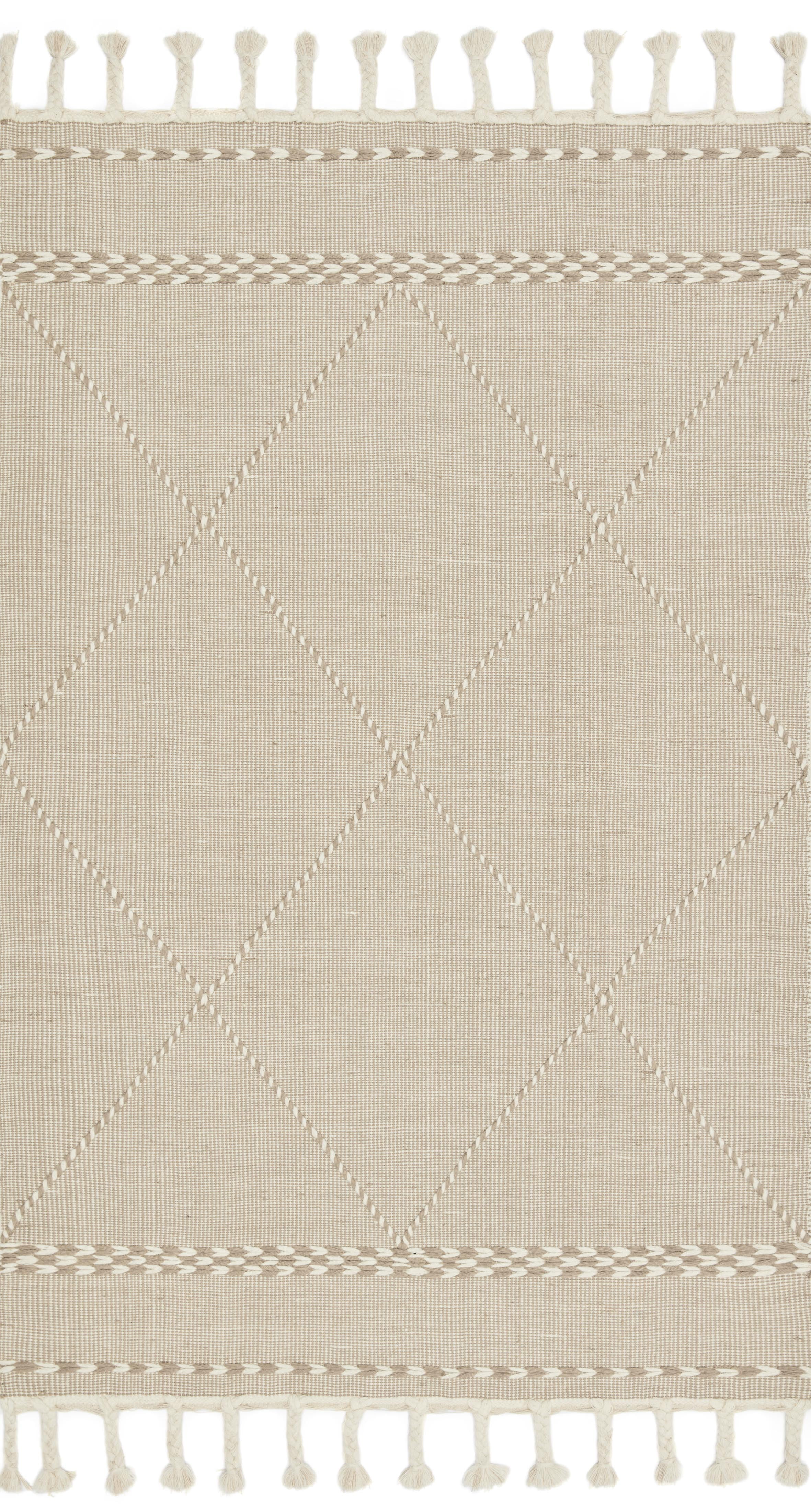 Loloi Sawyer SAW-03 Sand Geometric Area Rug 18" x 18" Sample Swatch