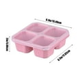 thumbnail image 2 of Hiroekza Bento Lunch Box - Wheat Straw 4 Compartment Food Storage Container with Transparent Lid for Adults & Women Men, Microwave-Safe, Eco-Friendly, 8.27x2.36x2.17in Pink, 2 of 6