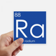 thumbnail image 1 of Cuadro de metales alcalinoterreos quimica elementos período radio ra Adhesivo Cuadrado Impermeable Adhesivo Papel Tapiz Calcomanía Coche, 1 of 1