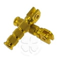 thumbnail image 1 of Gold Round Front Foot Pegs Honda Front Sets Rider Main Steps Footrests Bars, 1 of 3