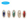 thumbnail image 4 of AMONIDA Garment Bead 100Pcs Marquise Rhinestones Rings Plastic Multi-Color Sewing Clothes Sequins, 4 of 8