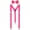 Bright Pink, variant on Mens Suspenders Strong Clips Heavy Duty X- Back Adjustable Suspenders Elastic Braces Pre-BowTie Set for Work Party