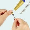 thumbnail image 7 of Unique Bargains Nail Drill Bits Tungsten Steel Nail Art Tools Remove Nail Dead Skin Gold Tone M Medium Teeth, 7 of 7