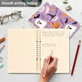 thumbnail image 4 of FORMRS 1-Subject Spiral Notebook 8" x 5" College Ruled 60 Refillable Sheet A5 Hard Cover, 2 Pack, Purple Cute Halloween, 4 of 7