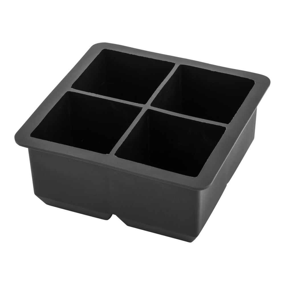  6 Slot Big Block Ice Mold - Black Silicone Extra Large