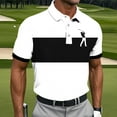 thumbnail image 2 of QIUOMBBP Men's Golf Polos Shirts Summer Big and Tall Casual Outdoor Sport Tops Short Sleeve Lapel Collared Graphic Tees White XXXXL, 2 of 6