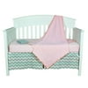 Pink and Grey Zig Zag Chevron 4 Piece Baby Girl Crib Bedding Set