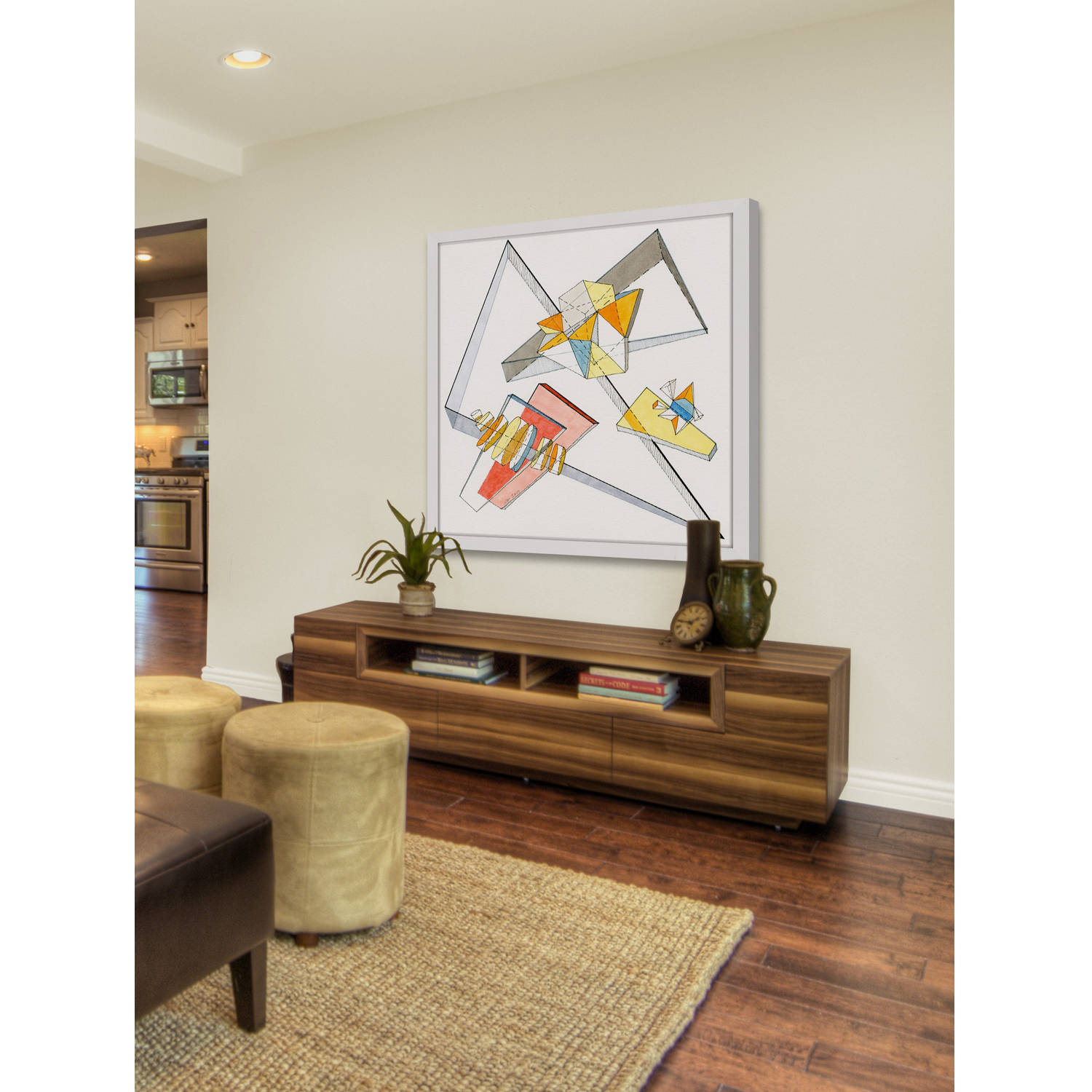 "Triangle Entrapment" Framed Painting Print