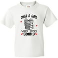 thumbnail image 3 of Inktastic Just a Girl Who Loves Books Youth T-Shirt, 3 of 5