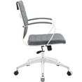 thumbnail image 3 of Modway Jive Modern Mid Back Vinyl & Aluminum Office Chair in Gray/Chrome, 3 of 8