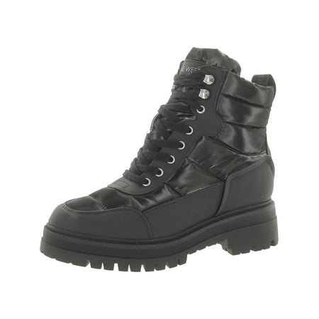 

Nine West Womens Quilted Faux Fur Lined Combat & Lace-up Boots