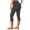 Dark Gray, variant on Women's High Waist Capri Yoga Leggings with Side Pockets, Tummy Control Butt Lifting Pants, Stretchy Compression Cropped Tights for Summer